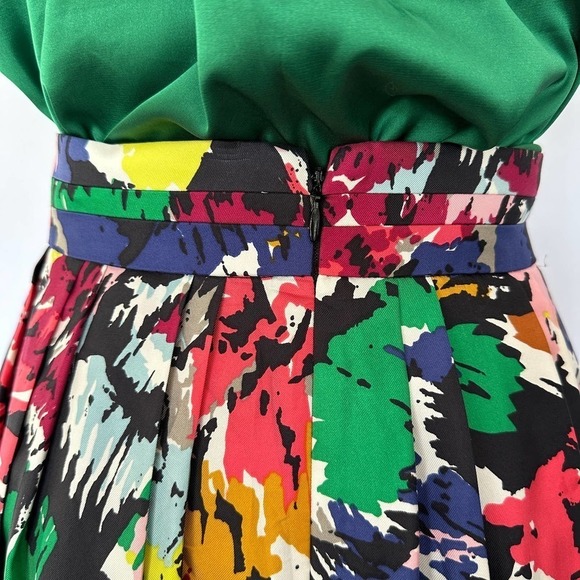 J. Crew Multicolor Silk Skirt, Size 00 - Picture 6 of 10